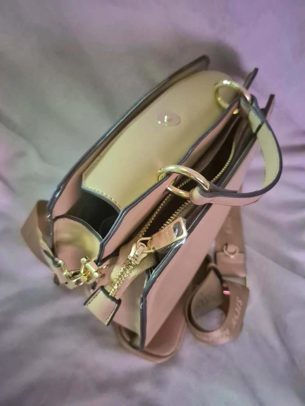 Steve Madden Blush Beige Crossbody Bag with Coin Pouch